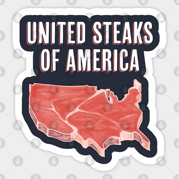 United Steaks Of America Sticker by GoshWow®